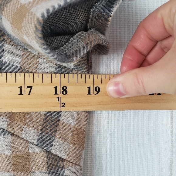 J. Jill Plaid Shift Dress Gray Tan Size Small - Picture 9 of 11